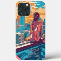 Miami Brickell Woman on a Rooftop Hottub Case-Mate iPhone Case