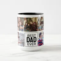 Best DAD Ever Father's Day Custom Photo Collage Mug