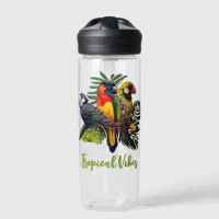 Exotic Tropical Colorful Cutomizable Birds Water Bottle