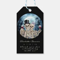 Hallowen Gothic Skulls Tarot The Lovers Wedding Gift Tags