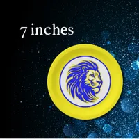 Yellow and Blue Lion Mascot Party Paper Plates