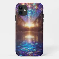 Colored glass ceiling and floor iPhone 11 case