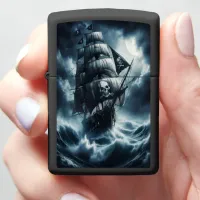 Pirate Ship In A Storm Zippo Lighter