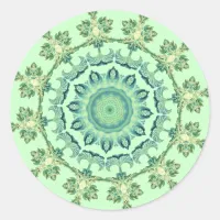 Sea Shells Mandala Classic Round Sticker