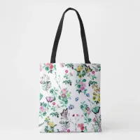 Pretty Flowers and Butterflies Tote Bag