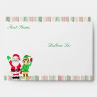 Santa Claus Letters Christmas Card Holiday Envelope