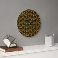 Christmas Hollies - Wall Clock