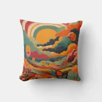 CMH Boho Retro Sun 16 inch Throw Pillow