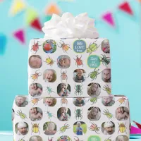 First Birthday Lovebugs Photo Wrapping Paper