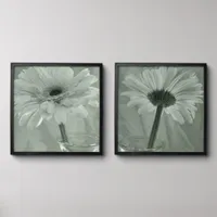 Pale Green Tinted Gerber Daisy Flower Peel And Stick Photo Tile