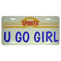 Go Sports Girl License License Plate