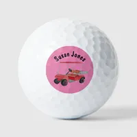 Ladies golf ball custom name monogram