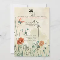 Pastoral Butterfly Wedding Invitation