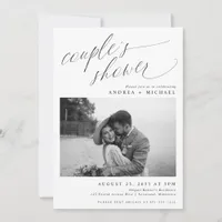 Modern Romantic Photo Couple's or Bridal Shower In Invitation