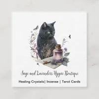 Black Cat Magick Square Business Card