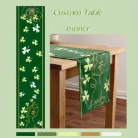 Lucky Shamrock St. Patrick's Day Short Table Runner