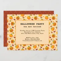 Jack o' Lanterns Pumpkins Autumn Halloween Party Invitation