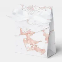 Trendy Rose Gold Foil Marble Favor Boxes