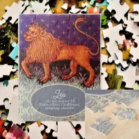 Leo Lion Zodiac Sign Horoscope Birthday Party Jigsaw Puzzle