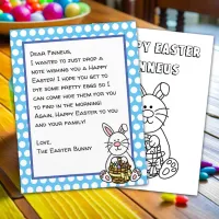 Personalized Happy Easter Bunny Letter