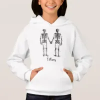 Vintage Skeletons Diagram with Numbered Bones Hoodie