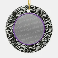 zebra print chic photo Ornaments