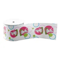 Cute Unicorn Happy Birthday Grosgrain Ribbon