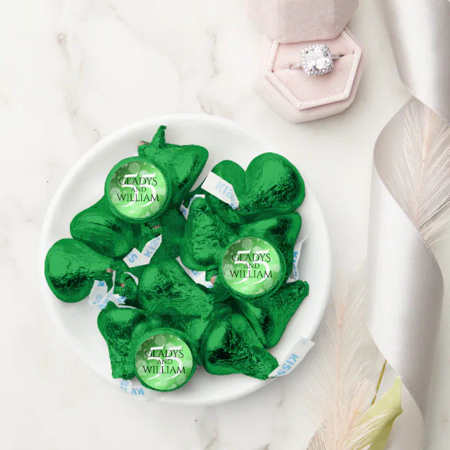 Elegant 55th Emerald Wedding Anniversary Hershey®'s Kisses®