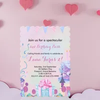 Girls 2nd Birthday Party Invitation