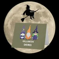 Wizard Pumpkin Witch Halloween Gnome Greeting Card