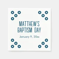 Ocean Blue Polka-dot Special Event Napkins