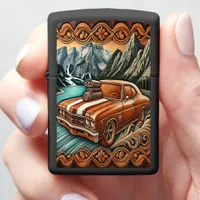 1980s Muscle Car in The Mountains Zippo Lighter