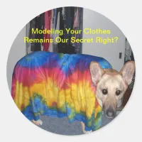 Mother's Day Modeling Clothes Classic Round Sticker