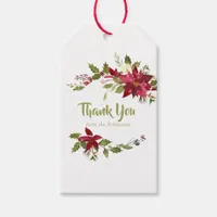 Watercolor Floral Christmas Gift Tags