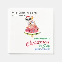 Christmas in July Naughty or Nice Toddler Birthday Napkins