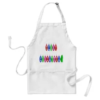 Colorful Merry Christmas Ornament Font Adult Apron