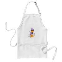 Cute and Shy Purple Cartoon Duck Adult Apron