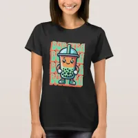 Boba Bubble Tea Kawaii Cute Cartoon T-Shirt