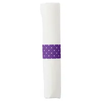 Sophisticated Tiny White Spots on Purple Napkin Bands