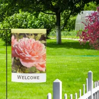 Double Sided Pink Rose Flowers Floral Yard Welcome Garden Flag