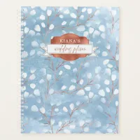 Watercolor Snowdrops Wedding V2 Dusty Blue ID726 Planner