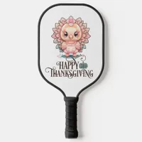 Cute Thanksgiving Turkey Pickleball Paddle