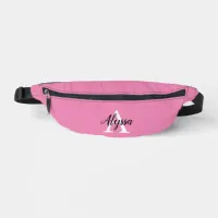 Pink Stylish Monogram Script Fanny Pack