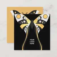 Mystical Celestial Gold Moths Business Card