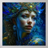 Ethereal Fantasy Art Princess Warrior Mystical Poster