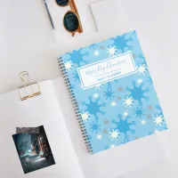Blue Gray Winter Snowflake Planner