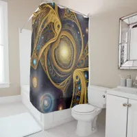 Ancient symbols pattern in vibrant Abstract Design Shower Curtain