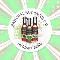 National Hot Sauce Day | January 22nd  Classic Round Sticker
