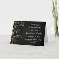 Funny Late Christmas and  Happy New Year Card