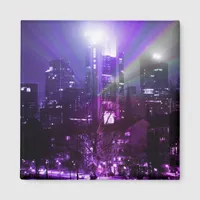 City lights of Frankfurt am Main - purple    Magnet